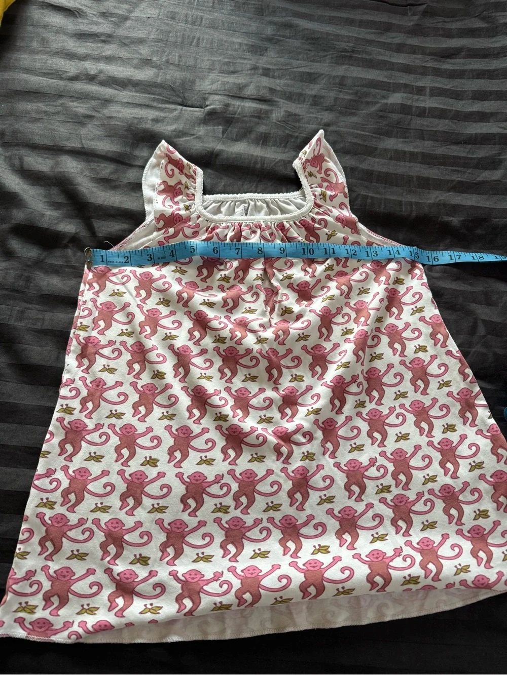 Roller Rabbit Pink Monkey Print Sleeveless Nightgown